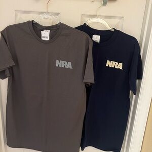Men's Short Sleeve T-Shirt - Charcoal and Navy NRA Pro 2nd Ammendment T-shirts